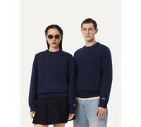 Lacoste Embossed Fleece Sweatshirt Navy Blue - M