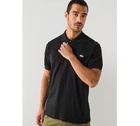 Lacoste Embroidered Mini-piqué Short Sleeve Polo Shirt- Black, Black, Size 2Xl, Men Black
