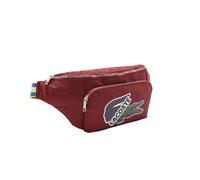 Lacoste fanny pack, shoulder bag, outdoor style, Bordeaux with print