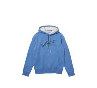 Lacoste flecked cotton-fleece hoodie - Blue XL