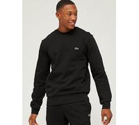 Lacoste Fleece Jersey Crew Sweat Top - Black, Black, Size 4Xl, Men Black