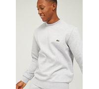 Lacoste Fleece Jersey Crew Sweat Top - Light Grey, Grey, Size 4Xl, Men Grey