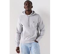 Lacoste Fleece Jersey Overhead Hoodie, Light Grey, Size L, Men Light Grey