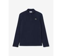 Lacoste Fleece Long Sleeve Half Zip Polo Shirt Navy Blue - S