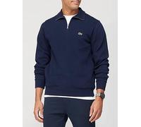 Lacoste Fleece Quarter Zip Sweat Top - Dark Blue, Navy, Size 6Xl, Men Navy