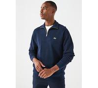Lacoste Fleece Quarter Zip Sweat Top, Navy, Size M, Men Navy
