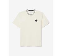 Lacoste French Made Badge Accent Short Sleeve T-Shirt White Black - S
