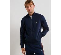 Lacoste Full Zip High Neck Brushed Fleece Sweatshirt- Navy, Navy, Size L, Men Navy