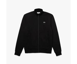Lacoste Full Zip Track Top Cotton Blend Fleece Cardigan in Black - SH1559-00/C31