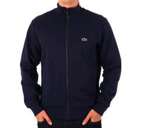 Lacoste Full Zip Track Top Navy - Cotton Blend Fleece Zip Sweatshirt