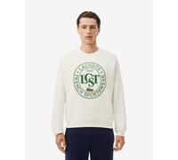 Lacoste Graphic Logo Crew Sweatshirt white green - XS