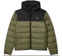 Lacoste Green Black Puffer Jacket Men's Quilted Hooded Coat Size Small Genuine