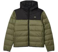 Lacoste Green Black Puffer Jacket Men's Quilted Hooded Coat Size Small GENUINE