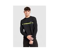 Lacoste Grid Tape Crew Sweatshirt - Black - Mens 4/M