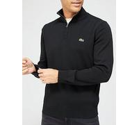 Lacoste Half Zip Knit Jumper - Black, Black, Size 2Xl, Men Black