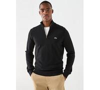 Lacoste Half Zip Knit Jumper, Black, Size L, Men Black
