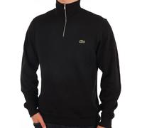 1/4 Zip Collar Cotton Sweatshirt Black 3XL