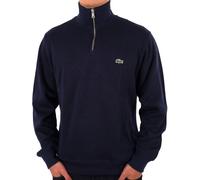 Lacoste Mens Zippered Stand-Up Collar Cotton Sweatshirt in Navy - Size 2XL