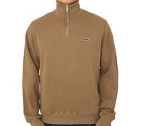 Lacoste Mens Regular Fit Croc Logo Quarter Zip Knit Jumper - Colour: SIX Cookie - Size: 5/L