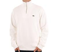 Lacoste Mens Quarter Zip Croc Logo Sweatshirt - Colour: 70V Flour - Size: 5/L