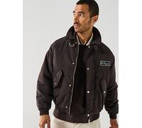 Lacoste Heavyweight Padded Bomber Jacket- Brown, Brown, Size S, Men Brown
