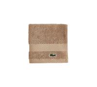 Lacoste Heritage 100% Supima Cotton Wash Cloth Sand 13"""" x 13"""" - Highly Absorbent & Quick Drying Premium Super Soft Bath Towel Bathroom Essentia