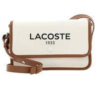 LACOSTE Heritage Canvas Flap Crossover Bag Natural Tan