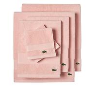 Lacoste Heritage Supima 6 Piece Cotton Towel Set with 2 Bath Towels, 2 Hand Towels, 2 Washcloths, Light Pink