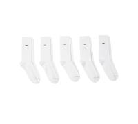 Lacoste High-Cut Organic Cotton Socks Five-Pack Socks, White/White-White-W, 35-38 Unisex-Adult, White/White-White-W, 35-38