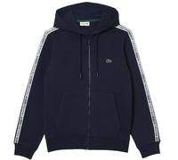 Lacoste Hoodie Mens Dark Blue Full Zip Track Jacket With Logo - Size XL