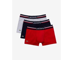 Lacoste Iconics Boxers Red Navy Blue Grey (3 pairs) - S