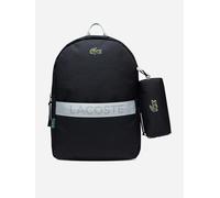 Lacoste Kids Backpack with Pencil Case in Black (43cm) - Black - One size