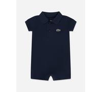 Lacoste Kids Lacoste Baby Boys Core Polo Romper in Navy - Navy - 24 months