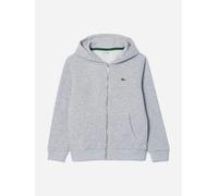 Lacoste Kids Lacoste Boys Core Fleece Full Zip Hoodie in Grey - Grey - 16 Yrs