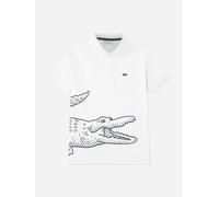 Lacoste Kids Lacoste Boys Petit Pique Icon Polo Shirt in White - White - 6 Yrs