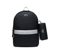Lacoste Kids logo-appliqué backpack - Black One Size