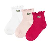Lacoste Kids Ruffle Quarter Socks 3 Pairs