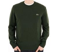 Lacoste Mens Classic Fit Wool Crewneck Jumper - Colour: YZP Sinople Green - Size: 5/L
