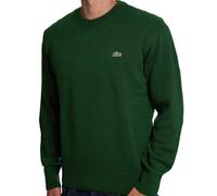 Carded Wool Crew Neck Jumper - male - Lacoste - Round-neck Knitwear - Green - 2XL - Knitwear 2XL