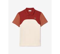 Lacoste L.12.12 Regular Fit Polo Shirt Colour-Block Short Sleeve Red White - M