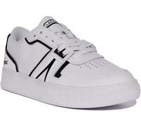 Lacoste L001 123 7 SMA Men Lace Up Low Top Trainer In White Black Size UK 6 - 12