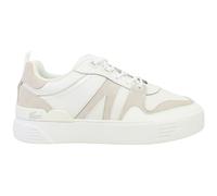 Lacoste L002 0722 1 CFA Lace-Up White Suede Leather Womens Trainers 743CFA003021