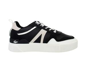 Lacoste L002 222 8 SFA Lace-Up Black Suede Leather Womens Trainers 744SFA0112312