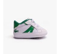 Lacoste L004 CRIB Unisex Kids Casual White/Green - UK 3 (Small Kids)
