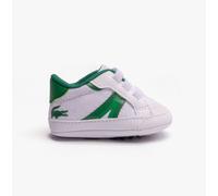 Lacoste L004 CRIB Unisex Kids Casual White/Green - UK 3 (Small Kids)