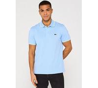 Lacoste L12.12 Classic Fit Striped Collar Piqué Polo Shirt - Light Blue, Light Blue, Size L, Men Light Blue