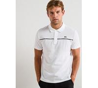 Lacoste L1212 Tipped Collar Piqué Taping Short Sleeve Polo Shirt- White, White, Size 2Xl, Men White