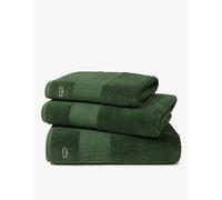 Lacoste Lacoste Le Croco Logo-Embroidered Cotton Hand Towel 50cm x 100cm Vert Hand Towel
