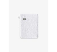 Lacoste Lacoste Le Croco Logo-Embroidered Cotton Wash Mitt 16cm x 21cm Blanc Face Mitt
