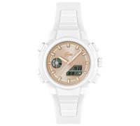 Lacoste Analog-Digital Multifunction Quartz Watch for Women LC33 Collection with White Silicone Bracelet - 2001430